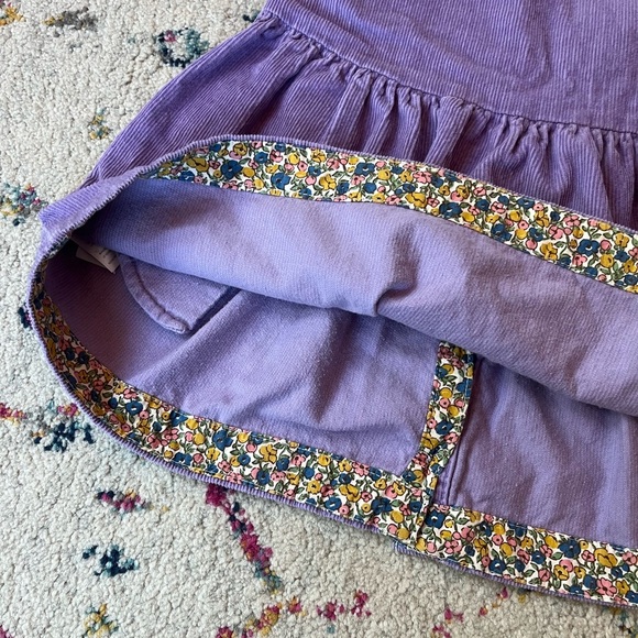 Mini Boden / Button Pinafore Dress in Aster Purple Size 3-4 - Picture 7 of 7
